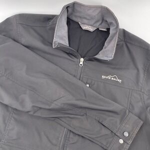Eddie Bauer L Men's Black Lightweight Jacket Full Zip Performance Outdoor Coat